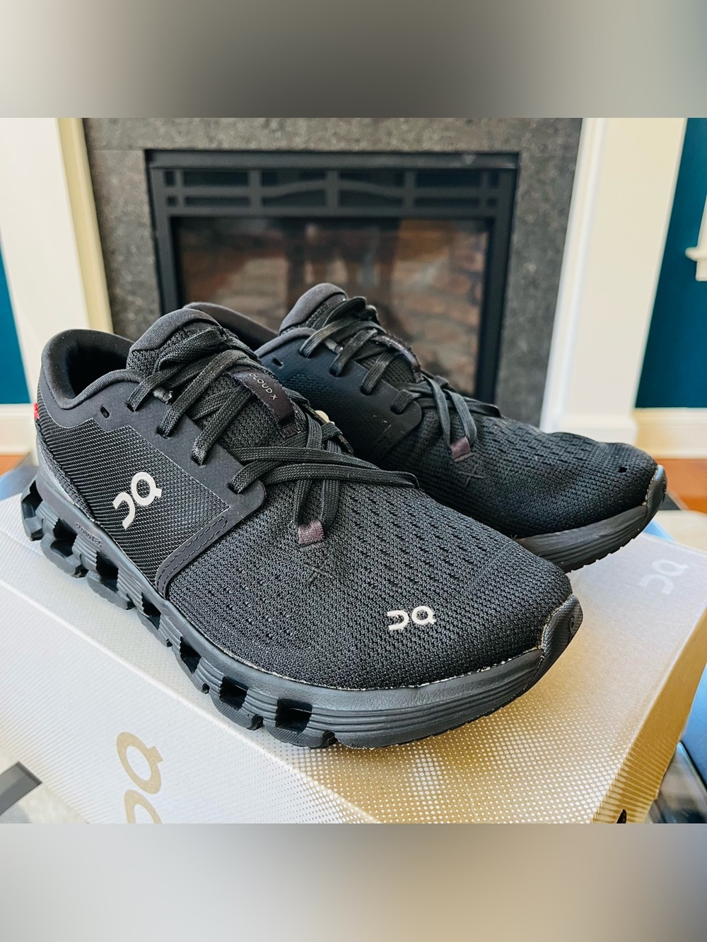 Sz 8.5 On Running Cloud X 4 Women's Sneakers Shoes-Black/Eclipse